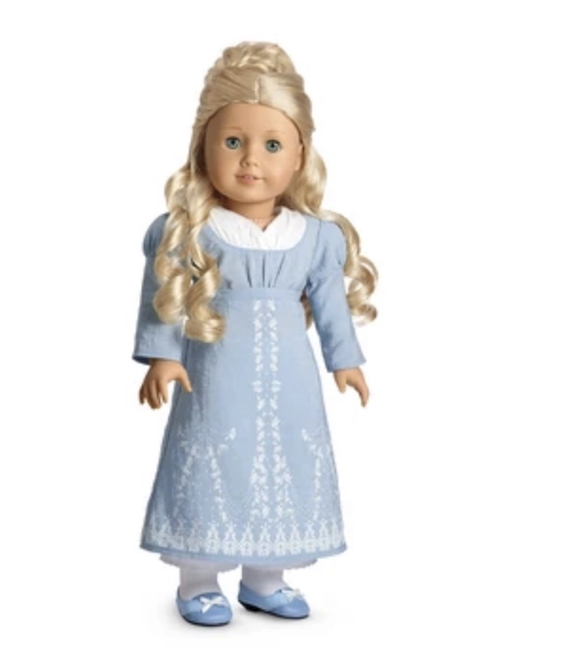American girl Caroline birthday dress outfit, complete. rare
