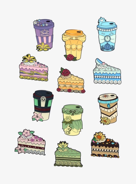 Loungefly Disney Princess Cake & Drink Blind Box Enamel Pin Hot Topic Exclusive