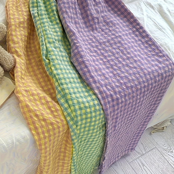 3-Pack Minimalist Plaid Pants for Women, Loose Fit Thin Style Home Wear for Spring/Autumn/Summer