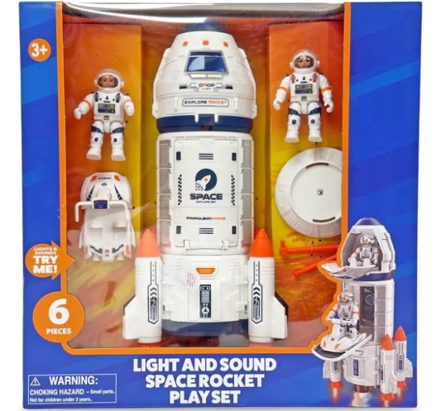 Superway 6-Piece Light & Sound Space Rocket Play Set