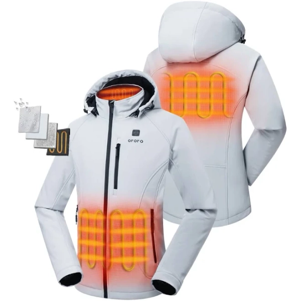 Women's ororo Heated Jacket 4 Heating Zones