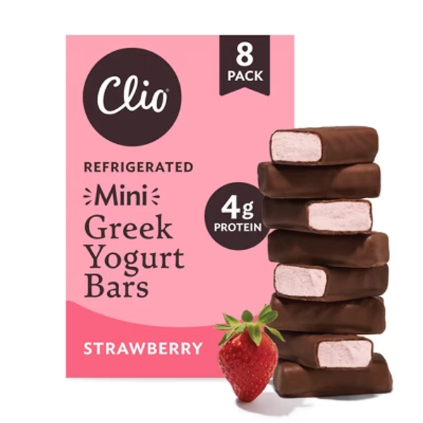 Clio Snacks Strawberry Greek Yogurt Mini-Bars - 6.2oz/8ct