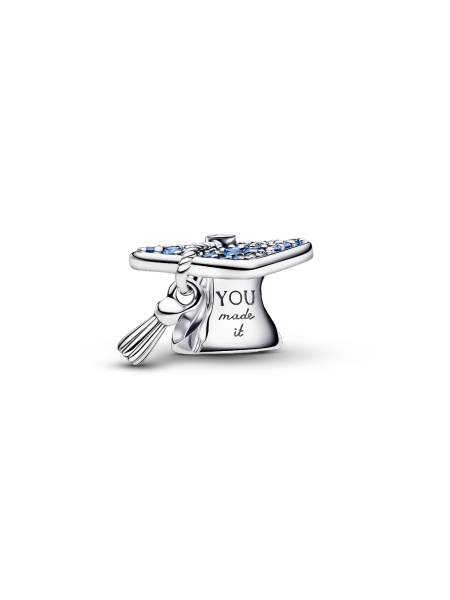 Sparkling Blue 2026 Graduation Cap Charm
