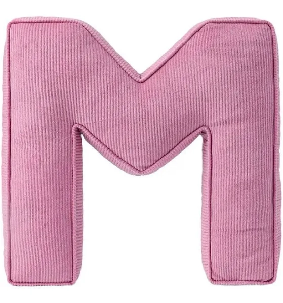 FUNNYFUZZY Corduroy Soft Hugging Letter Sofa Pillow