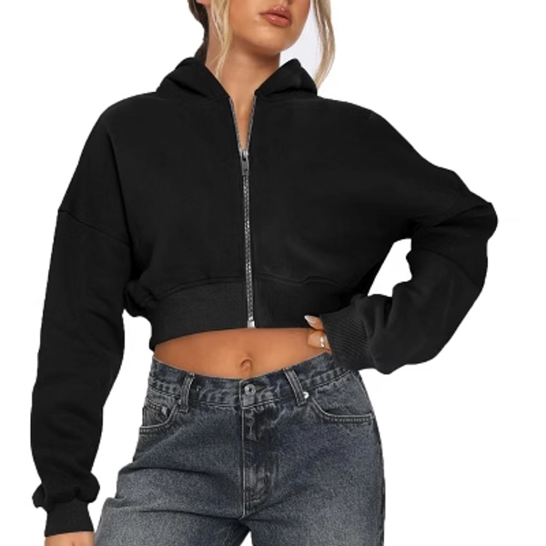 Women's Oversized Zip Up Hoodie Trendy Jacket Loose Fall Tops