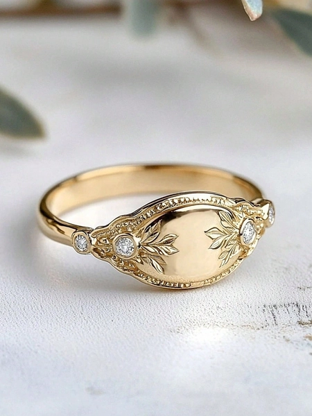 1pc Vintage Cubic Zirconia Ring, Suitable For Women To Wear, Suitable For Wedding, Engagement, Anniversary Party, Valentine's Day Gift