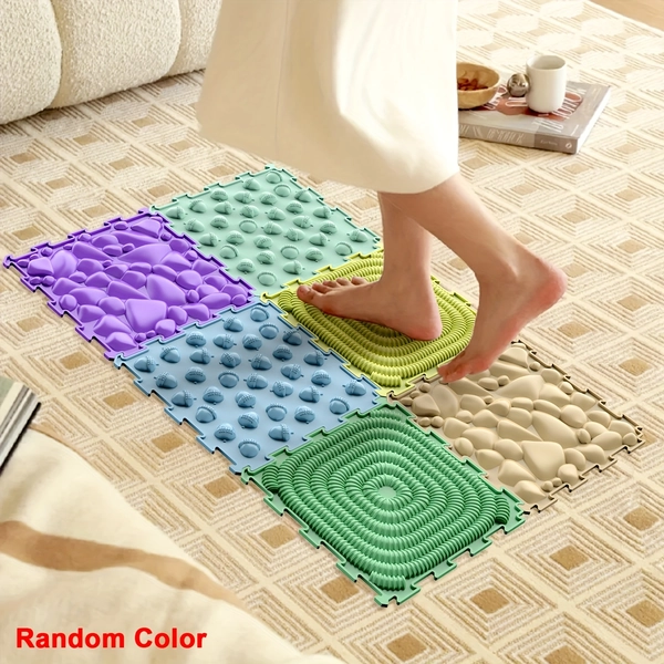 Interlocking Silicone Floor Mats for Pilates, Yoga, Massage, and Crawling - Soft, Washable, Machine-Made, Ideal for Home, Gym, Travel, Office, Kitchen, Bathroom, Outdoor Use - &amp; Design with Edges, Gym Flooring | Interlocking Mats | Durable Flooring