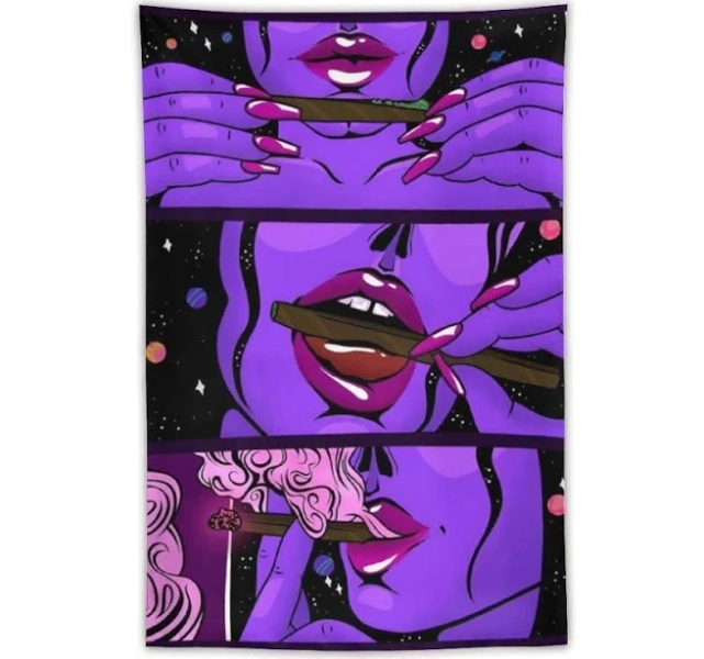 Cool Girl Art Mysterious Design Tapestry for Home Decor, 1 Count Wall Hanging Blanket for Mean Girls Decorations, Wall Backdrop Decoration for Bedroom