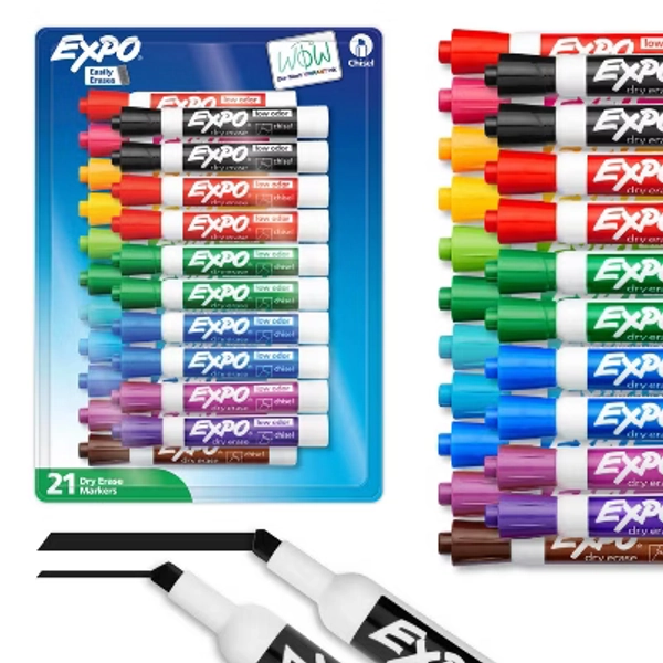 Expo 21ct Dry Erase Markers Fine Tip Assorted Colors