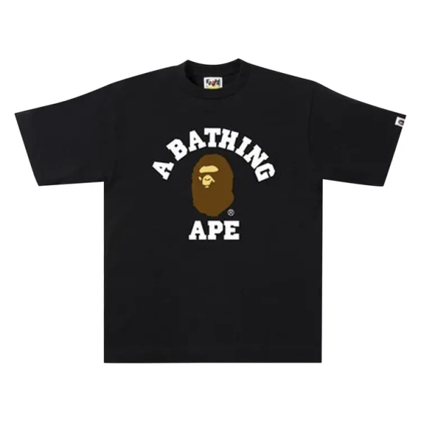 Buy BAPE College T-Shirt 'Black' - 0039 100000103CTSH BLAC | GOAT