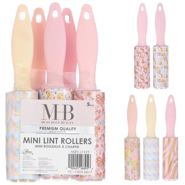 Expressions 5pc Mini Lint Rollers Value Pack - Colorful Compact Mini Lint Roller for Travel, Household Essentials Pet Hair Removal Tool & Lint Removers for Clot… | Pet hair removal, Lint rollers, Cute gifts for friends