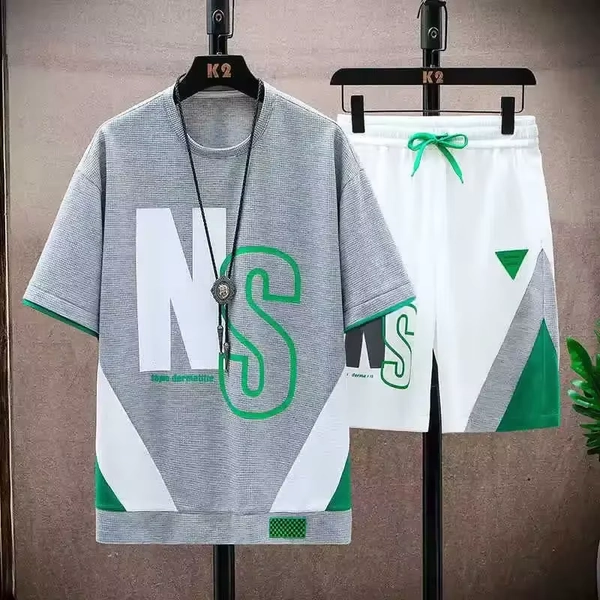 Men Summer Tracksuit Short T-Shirt +Shorts Set Sports Fashion Outfit Casual Sets Oversized Male Clothing Streetwear Suit for Men - AliExpress 200000343
