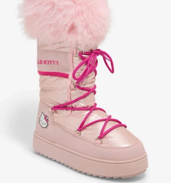 Hello Kitty Fuzzy Puffer Boots