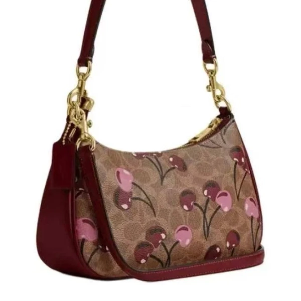 Coach Women's Teri Signature Canvas Shoulder Bag