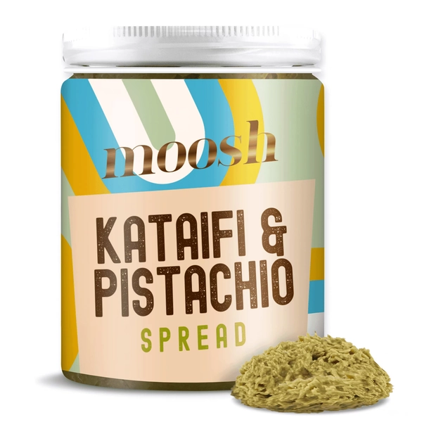 Moosh Viral Dubai Pistachio Filling with Kataifi - Crispy Premium Kataifi and Pistachio Cream, Single Ingredient to Make Viral Candy (6 OZ)