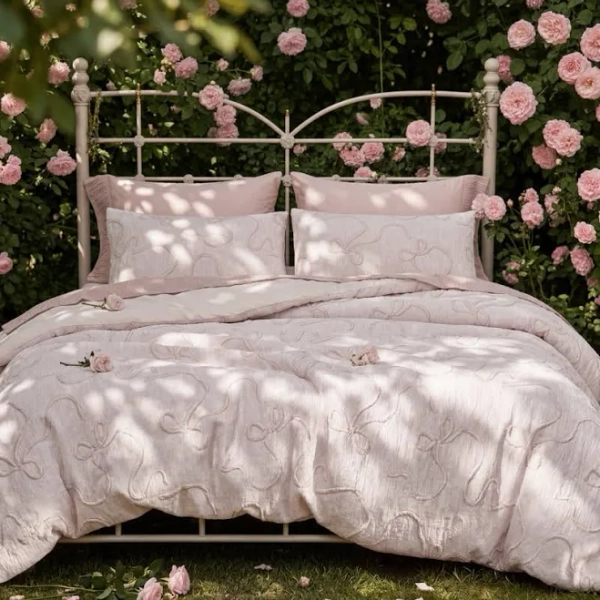 3D Puffy Jacquard Embroidery Bedding Comforter Set Bedsure Color: Sepia Rose Size: Twin Comforter + 1 Standard Pillowcase