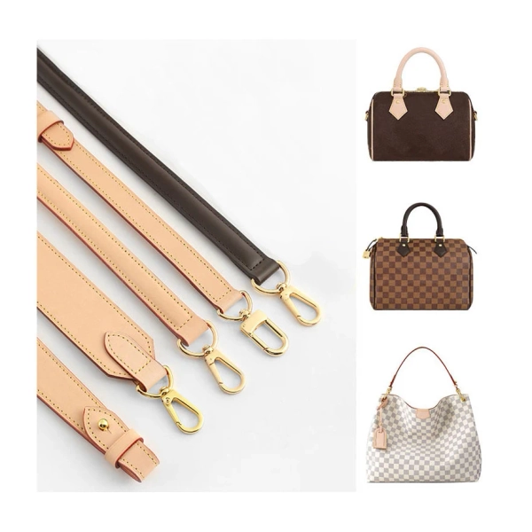 Adjustable Vachetta Leather Straps and Shoulder Straps for Bags