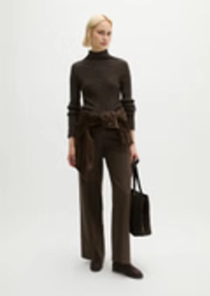 Turtleneck sweater slim made from heavy weight cotton
