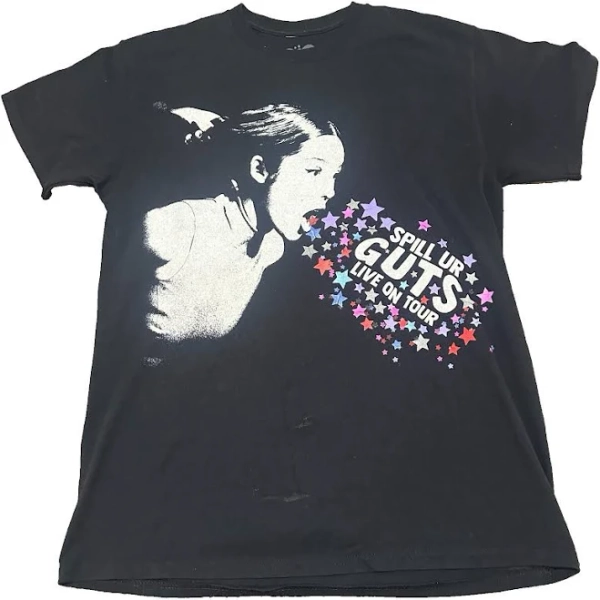 Official Olivia Rodrigo Spill Ur Guts Tour T-shirt Medium M Black