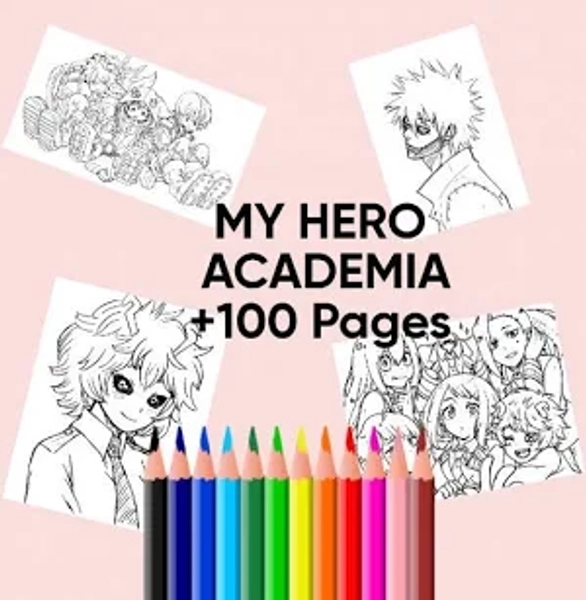 Anime BNH/MHA +100 Coloring Pages | Digital