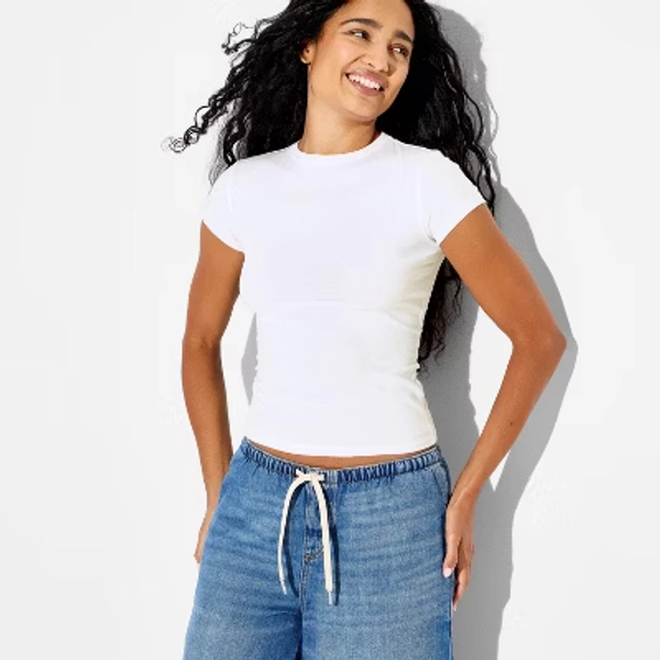 Women's Short Sleeve Crewneck T-Shirt - Wild Fable™ White M