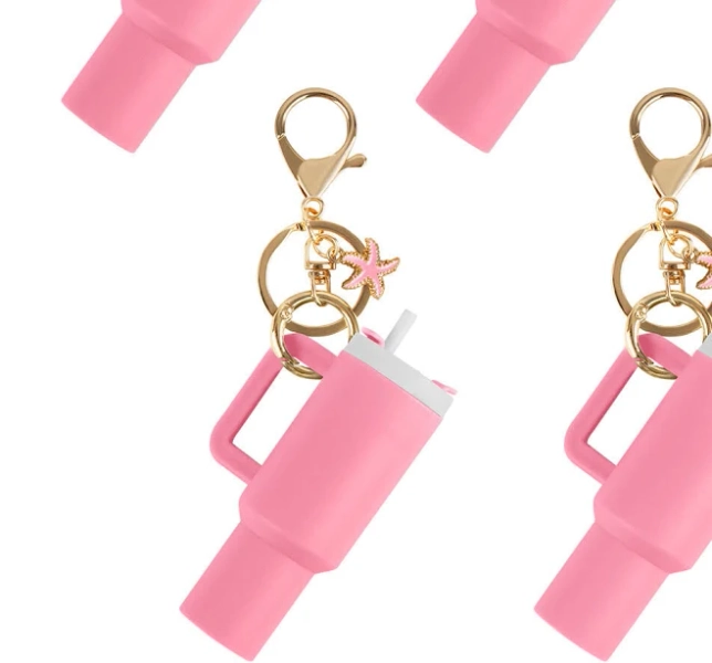 6 Pack Mini Tumbler Keychains With Starfish Mini Stanley Cup