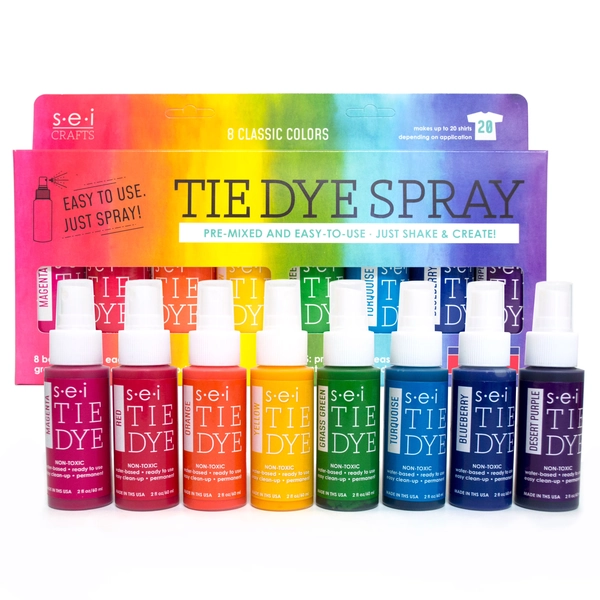 Sei Classic Tie Dye Kit, Fabric Dye Spray, 8 Colors - Walmart.com