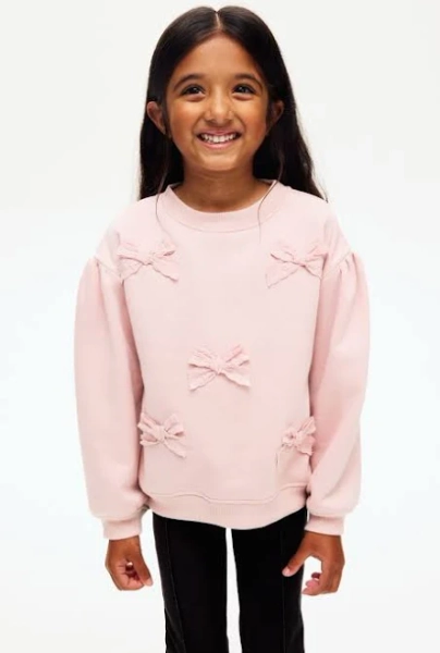 H&M Girls Appliquéd Brushed-In Sweatshirt