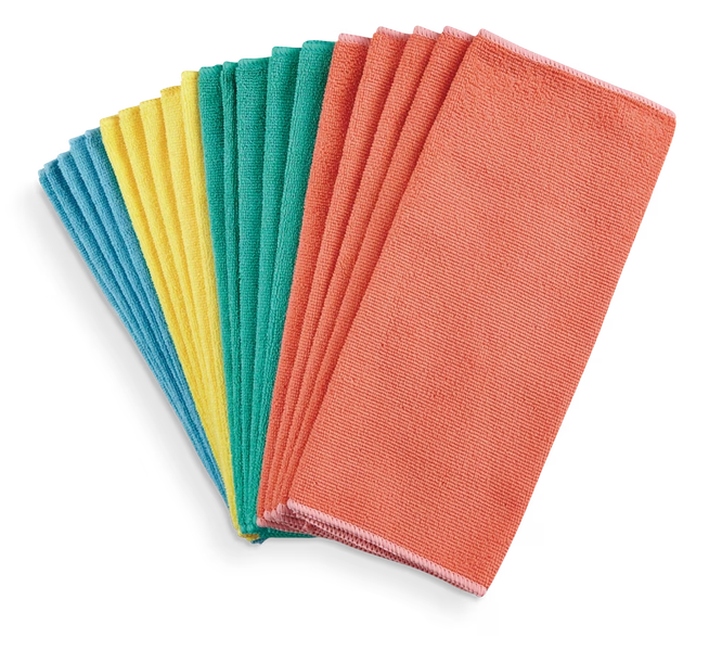 FRANK All-Purpose Machine Washable Microfibre Cloths, Assorted Colours, 20-pk