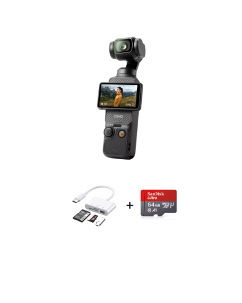 كاميرا DJI OSMO Pocket 3 4K / 120fps + هدية ( ذاكرة 64GB + وصلة type c )