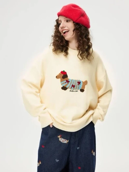 Aelfric Eden Cartoon Dachshund SWEATER1