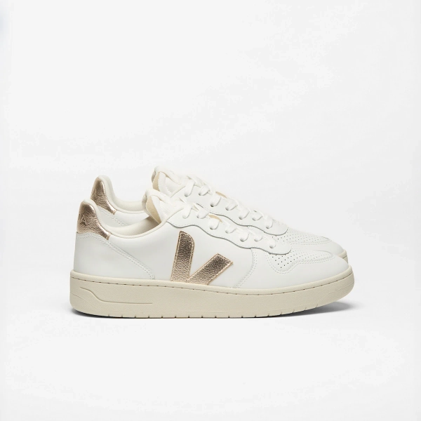 V-10 LEATHER WHITE PLATINE
