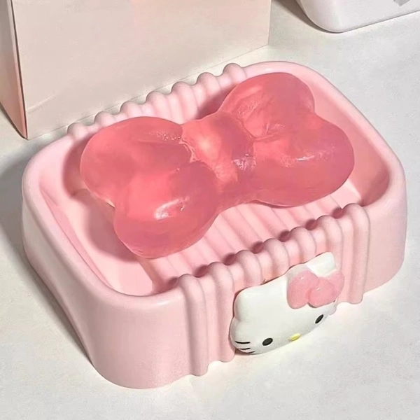 Authorized Soap Dish Soap Holder Cartoon Kitty Cat Soap Dish Soap Holder Soap Tray