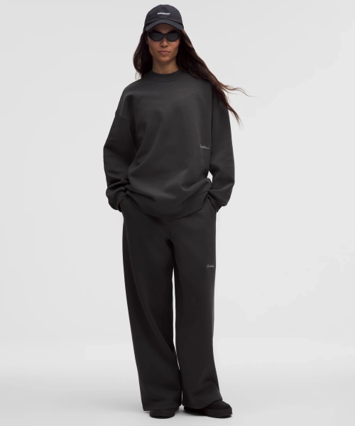 Women's Big Cozy Ultra-Oversized Wide-Leg Pant *Regular - Graphite Grey - XXS