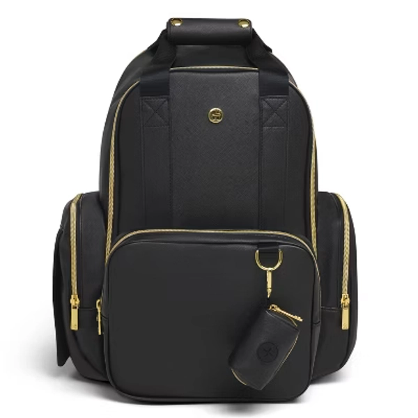 Huggies Signature Pack Diaper Bag - Black Leather
