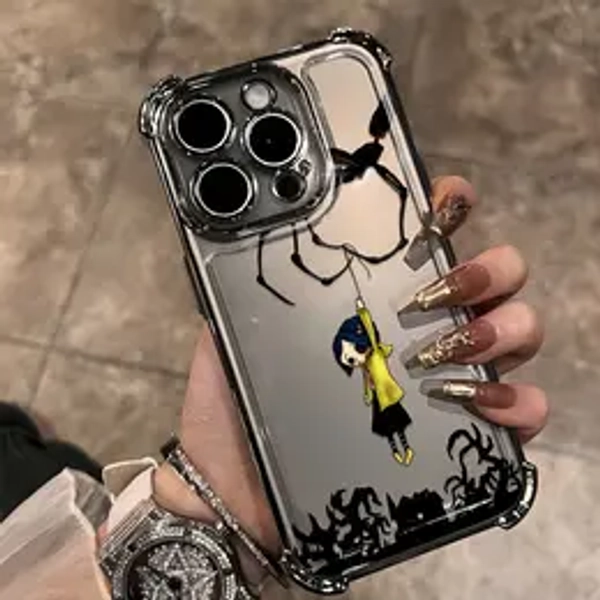 Anime Coraline New Design Pattern Mobile Phone Case Suitable for iPhone 17 17Air 16 15 14 13 12 11 Pro Max X XSMAX Plus Transparent Soft Back Cover