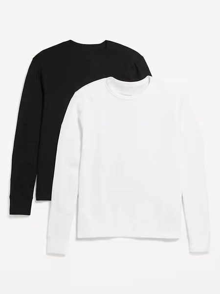 Waffle-Knit T-Shirt 2-Pack