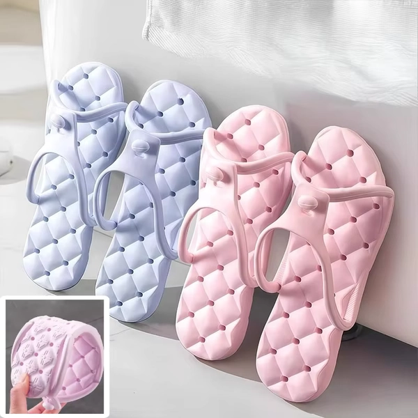 1Pair Solid Color Portable Folding Slippers for Men Women Lightweight Nonslip Flip-flops for Indoor Outdoor Beach Travel Trip - AliExpress 322