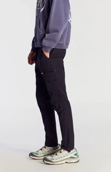 Stretch Black Slim Cargo Pants