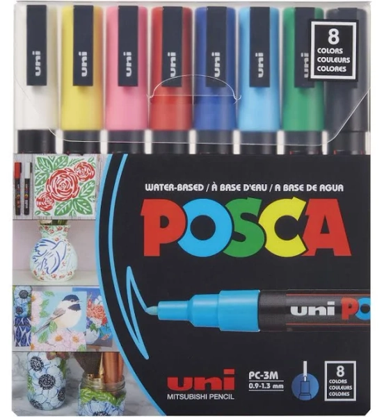 Posca Fine Paint Marker Set PC-3M 8