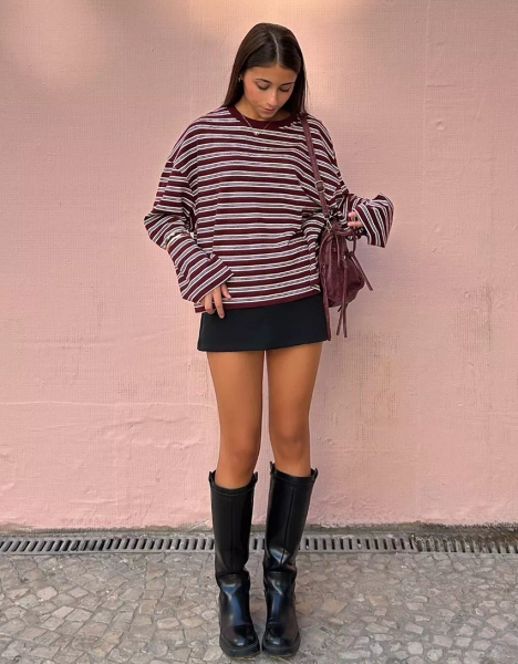 Long sleeve print T-shirt
