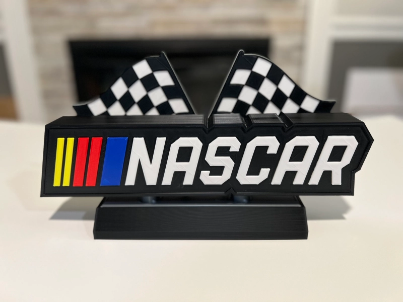 NASCAR Lighted Display: 3D Printed Desk Decor