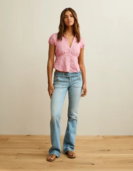 AE Short-Sleeve Button-Up Shirt