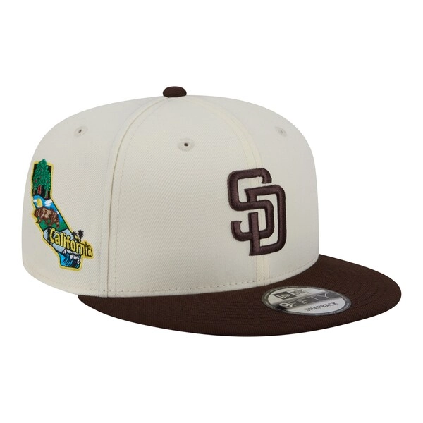 San Diego Padres New Era Localized 9FIFTY Snapback Hat - Cream/Brown