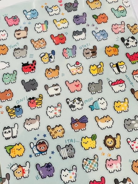 Tiny kitty cat stickers | Kawaii animal | kitty stickers  | nature and animal stickers | Kawaii animals | planner stickers | craft | BUJO