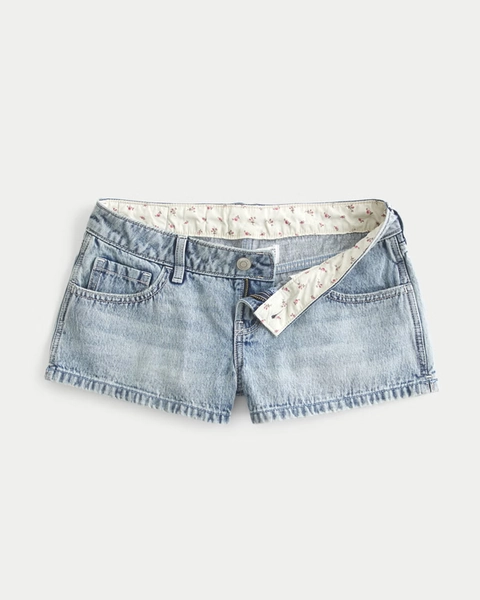 Low-Rise Mini Jean Shorts