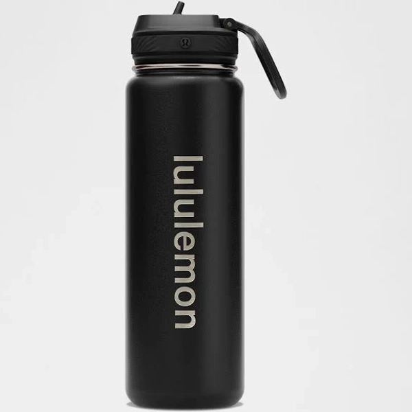lululemon Back to Life Sport Bottle 24oz Straw Lid - Size One - Size | Black