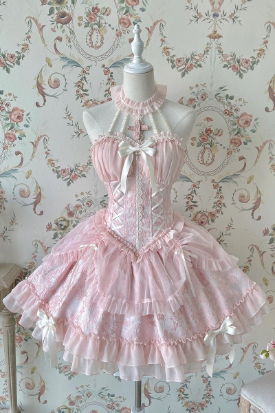 Alice Girl - Cross Maiden - Gothic Lolita Dress, Ballet Halterneck Lolita JSK