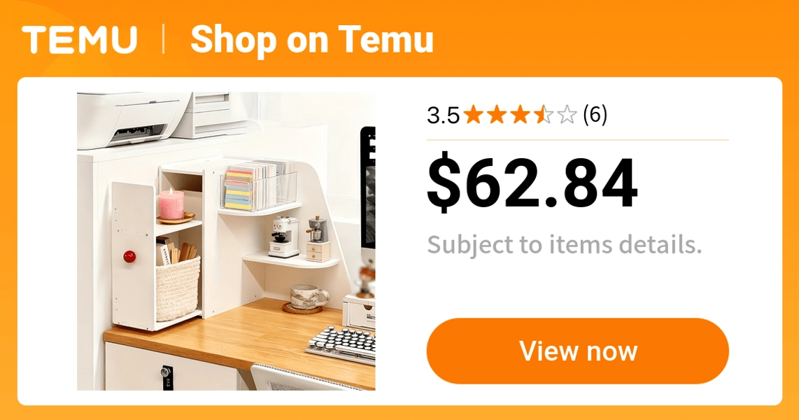 corner shelf desktop featuring a large drawer storage - Temu