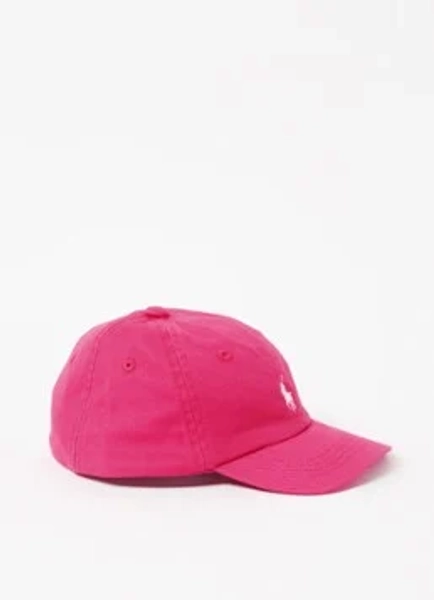 Ralph Lauren Pet met logoborduring - Donkerroze - 74